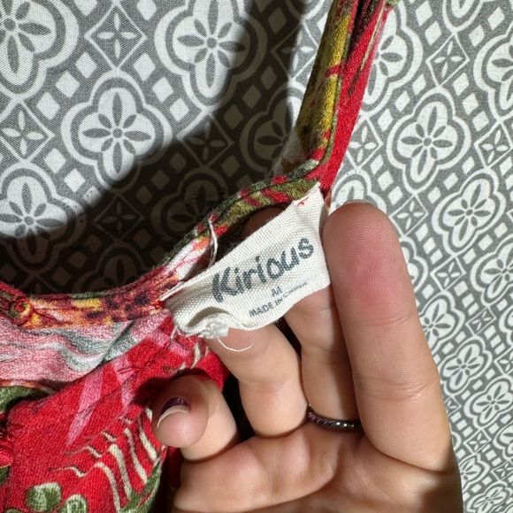 Tie Front Floral Tank - Picture 2 of 2